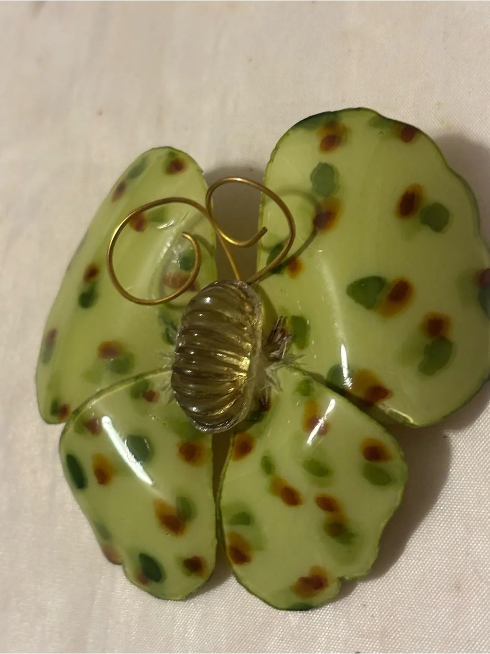 Vg Fabrice Paris Resin Butterfly Brooch